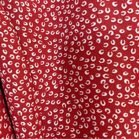 Lulu’s Castana Rust Red Print Button-Up Dress Size Small - Picture 12 of 12